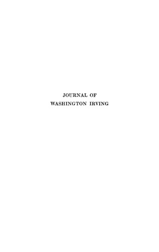 Journal of Washington Irving, 1823-1824