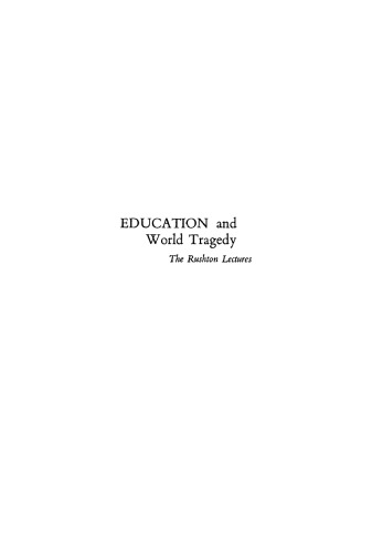Education and World Tragedy