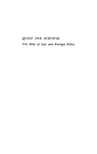 Quest for Survival: The Role of Law and Foreign Policy