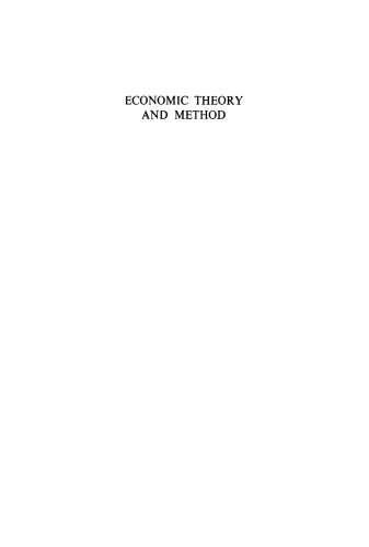 Economic Theory and Method