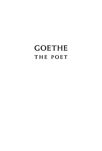 Goethe: The Poet