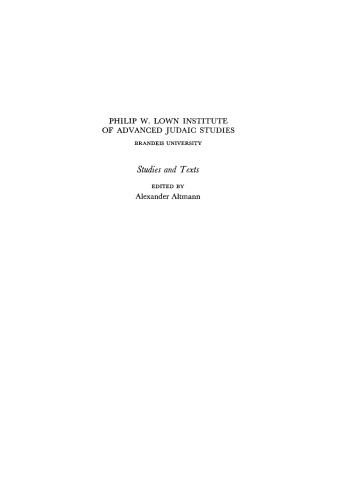 Jewish Medieval and Renaissance Studies
