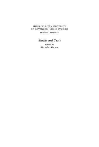 Biblical and Other Studies