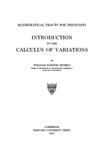 Introduction to the Calculus of Variations