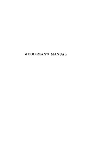Woodsman's Manual