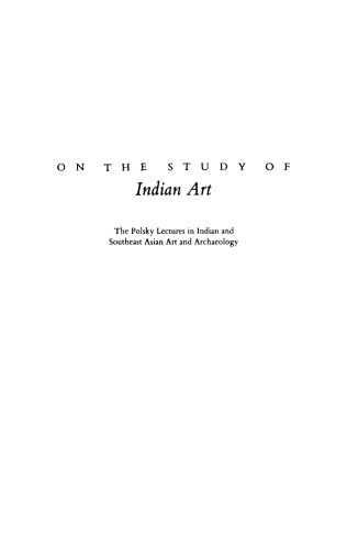 On the Study of Indian Art
