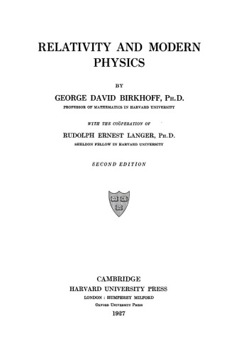 Relativity and Modern Physics