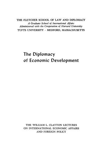The Diplomacy of Economic Development