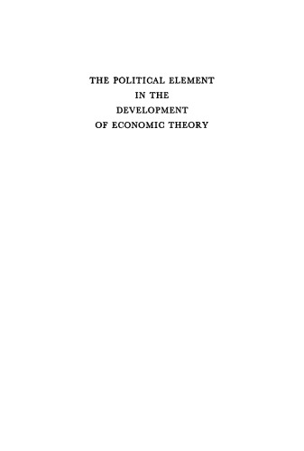 The Political Element in the Development of Economic Theory