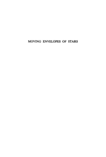Moving Envelopes of Stars