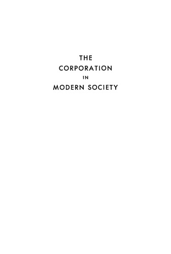 The Corporation in Modern Society