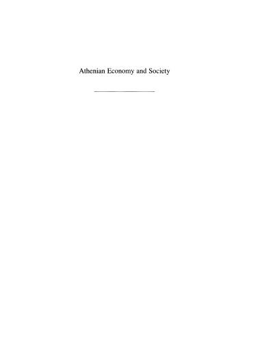 Athenian economy and society: a banking perspective
