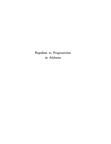 Populism to progressivism in Alabama