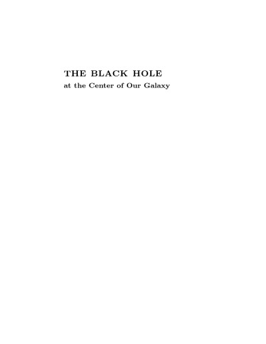 The Black Hole at the Center of Our Galaxy