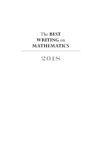 The Best Writing on Mathematics 2018