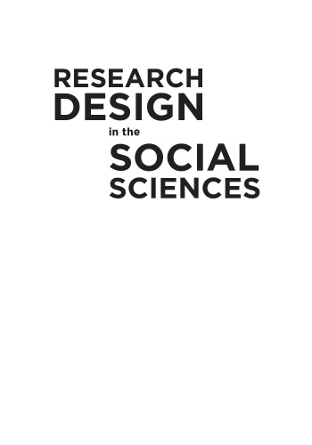 Research Design in the Social Sciences: Declaration, Diagnosis, and Redesign