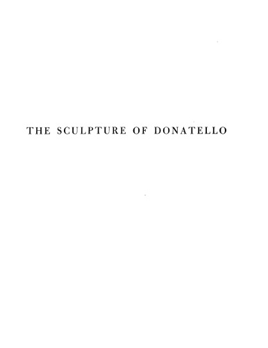The sculpture of Donatello