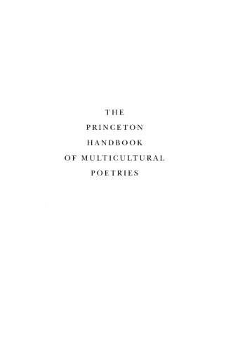 The Princeton Handbook of Multicultural Poetries