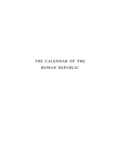 The calendar of the Roman Republic