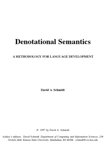 Denotational Semantics. A Methodology for Language Development