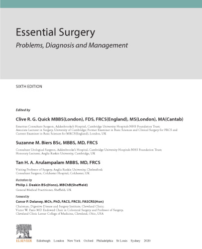 Essential surgery : problems, diagnosis, and management