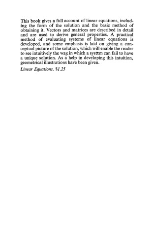 Linear Equations