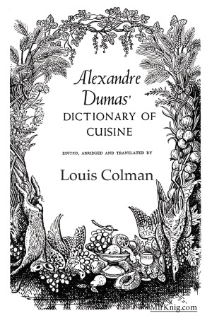 Alexandre Dumas' Dictionary of Cuisine 9780710308399