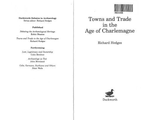 Towns and trade in the age of Charlemagne