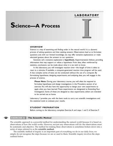 Biology in the Laboratory