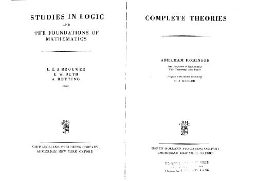 Complete theories