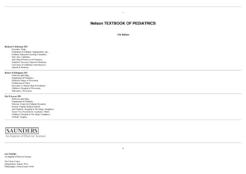 Nelson's textbook of pediatrics