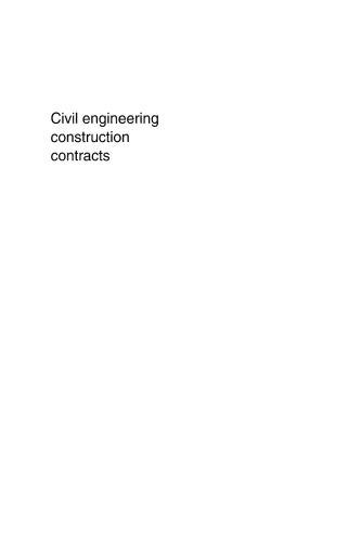 Civil Engineering Construction Contracts 2nd Edition