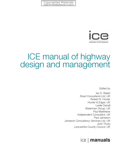 ICE Manual of Highway Design and Management