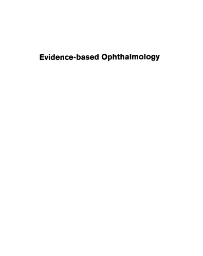 Evidence-based Ophthalmology