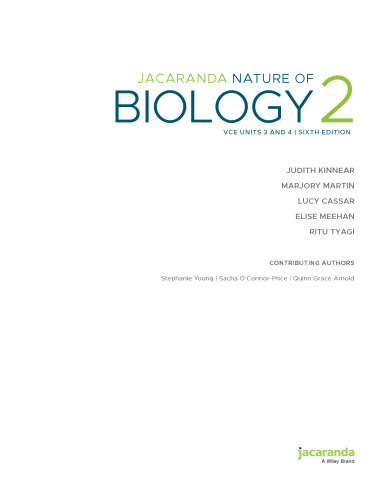 Jacaranda Nature of Biology 2: VCE Units 3 & 4
