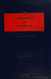 FARNSWORTH ON CONTRACTS VOLUME III THIRD EDITION
