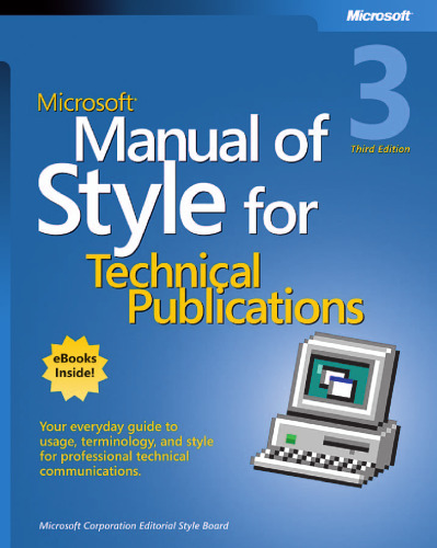 Microsoft Manual of Style for Technical Publications, 3rd edition