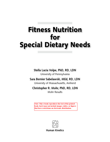 Fitness nutrition for unique dietary needs
