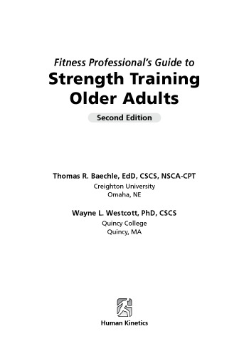Fitness professional's guide to strength training older adults
