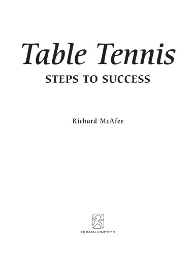 Table Tennis: Step to Success