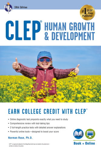 CLEP Human Growth & Development, 10th Ed., Book + Online