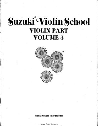 Suzuki violin school. Volume 3, Violin part.