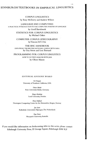 Corpus linguistics: an introduction