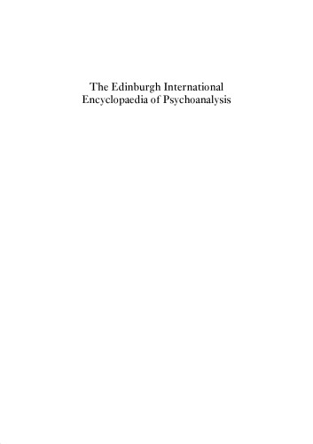 The Edinburgh International Encyclopaedia of Psychoanalysis