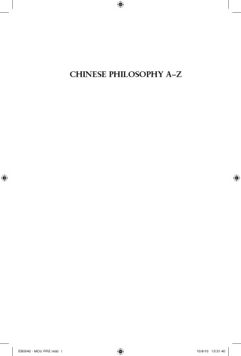 Chinese Philosophy A–Z