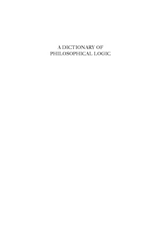 A Dictionary of Philosophical Logic