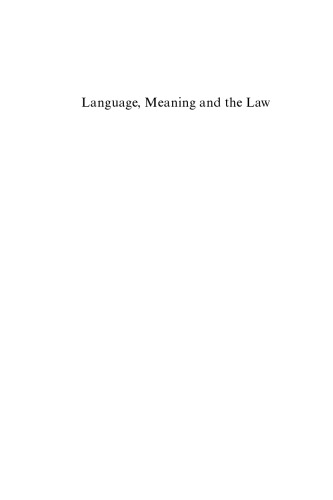 Language, Meaning and the Law