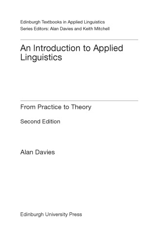 An Introduction to Applied Linguistics: From Practice to Theory