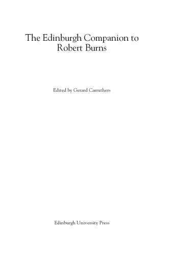 The Edinburgh Companion to Robert Burns