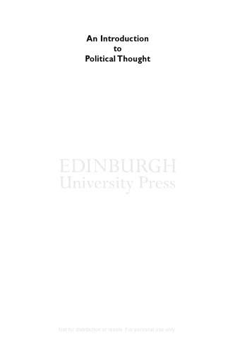 An Introduction to Political Thought: A Conceptual Toolkit